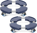 VANCASTLE Plant Caddy with Lockable Wheels Heavy Duty 450lbs Capacity, 15-22 Inch Adjustable Plant Stand with Wheels Rolling base, Plant Dolly for Flower Pot Mover Indoor Outdoor, Blue, 2 Pack