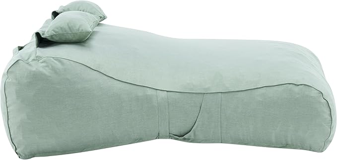 Merax Outdoor Bean Bag Chair Sun Lounger for 2 Adult, 73" Big Comfy Outdoor Bean Bag Daybed Couch with Headrest, Water-Resistant Fabric Patio Chaise Lounger Chair for Pool Balcony Beach Deck, Mint