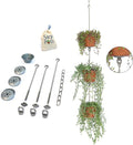— Three Pack, Pot Hanger Kits + Accessories - Hang and Connect Your Clay Pots, Stainless Steel - Indoor Outdoor - Connectable Hanging Planter Vertical Garden w/Drainage for Healthy Plants
