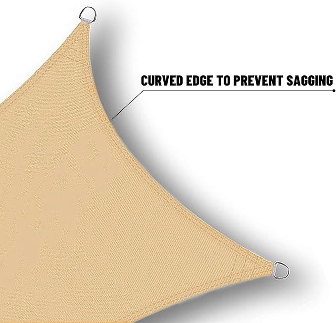 SUNNY GUARD Waterproof Sun Shade Sail 10' x 15' Sand Rectangle UV Block Sunshade for Backyard Yard Deck Patio Garden Outdoor Activities and Facility(Customized)
