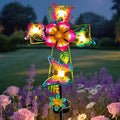 Solar Butterfly Cross Garden Stake Light, Metal Cross Cemetery Decorations for Grave Outdoor Lights, Sympathy Memorial Gifts, for Garden Lawn Yard Patio Decor