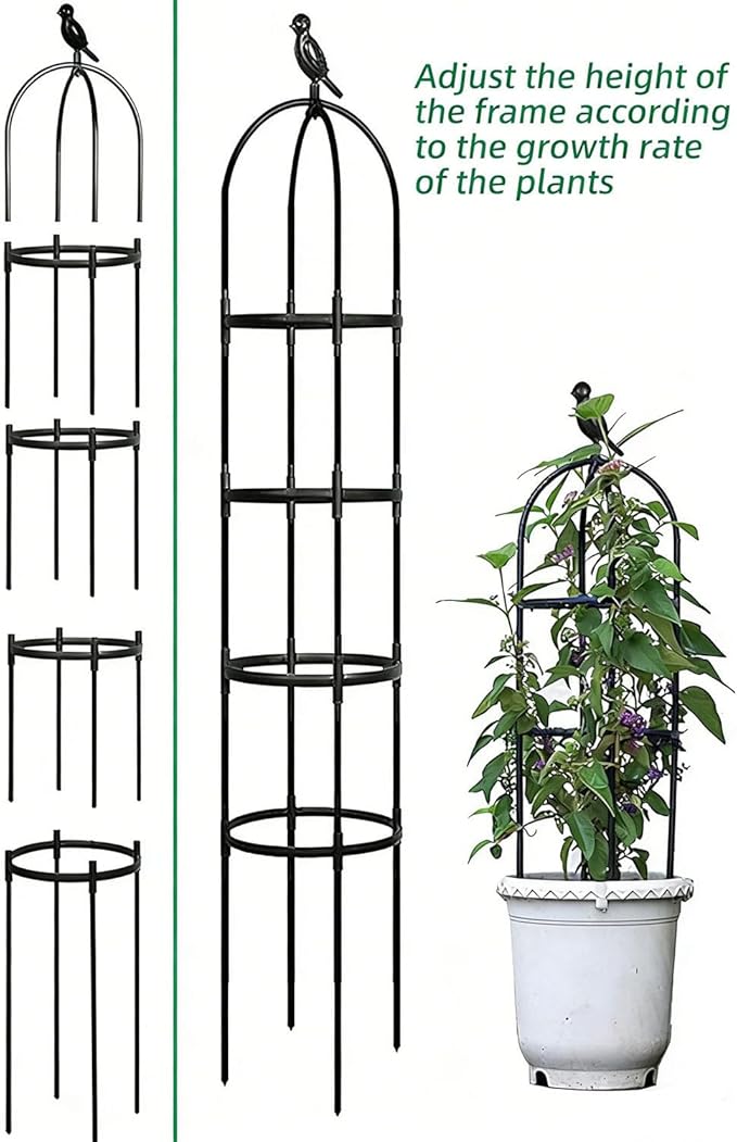 Garden Trellis 67in, Plant Trellis for Climbing Plants, Outdoor Indoor Heavy Duty Plant Trellis for Potted Tomatoes, Clematis, Vines, Flowers, Vegetables.