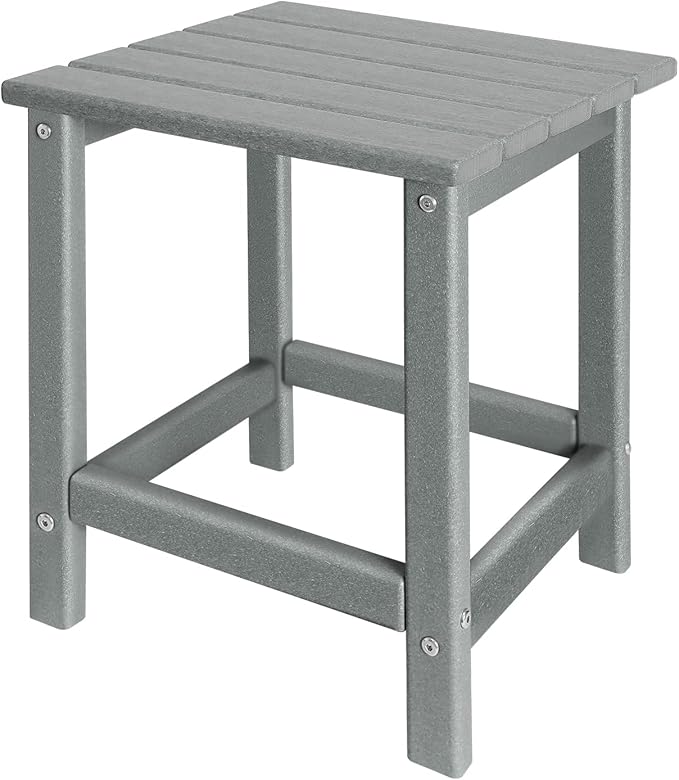 Outdoor Side Tables Adirondack, HDPE Small Table for Patio,Outside End Table for Porch, Deck, Pool, Weather Resistant/Easy Maintenance