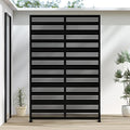Casaphoria Metal Privacy Screen Outdoor, 72" H x 47" W Freestanding Decorative Privacy Screen for Patio Deck Balcony Garden with Stable Base, Black-Harold