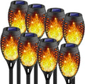 Kurifier Solar Lights Outdoor, 8Pack Solar Torch Light with Flickering Flame, Waterproof Solar Garden Light, Outdoor Solar Lights for Yard, Flame Torches for Outdoor Decorations Decor Yard