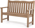 Stoog All-Weather Outdoor Bench, 2-Person Poly Lumber Garden Bench with 800lb Capacity, Never Fade & Rust-Proof, for Backyard, Patio, Deck, and Porch, Teak