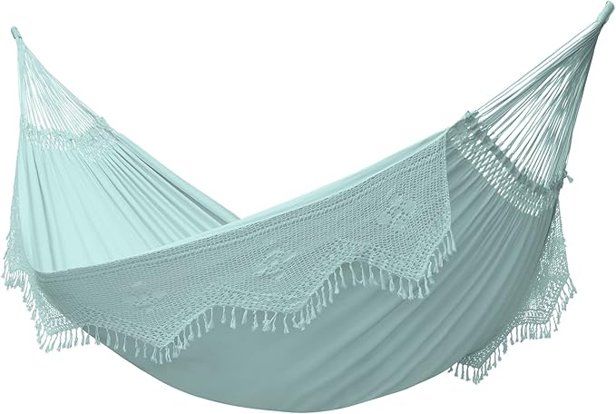 Vivere Authentic Brazilian Cotton Hammock - 450 lb Capacity (Copacabana)