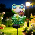 Solar Frog Garden Stake 39.3inch with Realistic Eye Movement Displaying I Love U, Frog Solar Lights Outdoor Garden for Pathway Yard Patio Lawn Ornaments