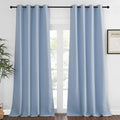 NICETOWN Blackout Window Curtain 90 inch Length - Room Darkening Thermal Insulated Grommet Large Window Treatment Light Blocking for Bedroom/Doorway (Vintage Blue, 1 Panel, W52 x L90)