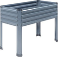 Galvanized Raised Garden Bed with Legs,2PCS 48×18×30in Elevated Planter Box for Backyard,Outdoor Garden, Patio, Balcony, 300lb Capacity,Grey