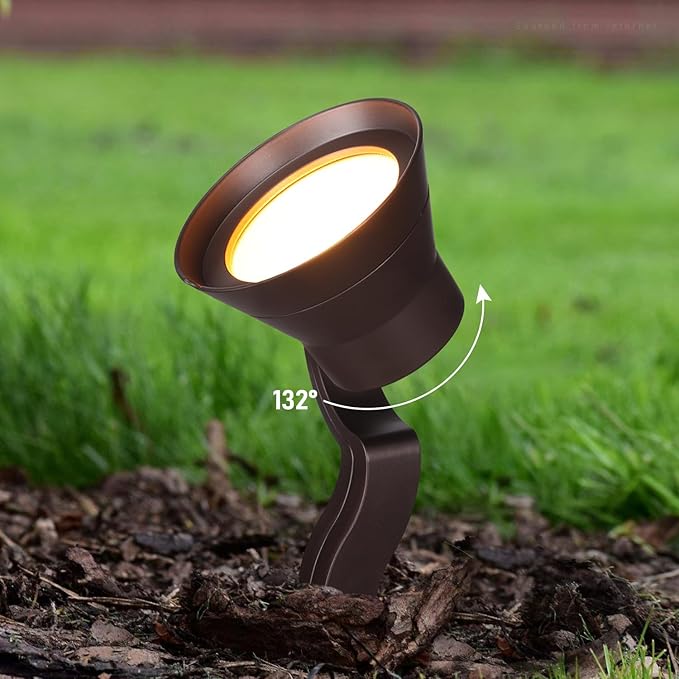 LEONLITE 12W/7.3W/3.7W Dimmable 5CCT LED Low Voltage Landscape Lights, Wall Wash Landscape Lighting Outdoor, 12V Landscape Spotlight, ETL, Aluminum, IP65 Waterproof, Pack of 4