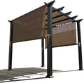 Universal Pergola Replacement Canopy Shade Cover with Breathable HDPE Fabric & Rod Pockets for 10 x 10 FT Pergola, Canopy Size: 192'' L x 106'' W (Mocha Brown)