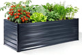 Galvalume Raised Garden Bed 8x4x1.95FT–3X Rust Resistant Aluminum-Zinc Steel,466 Gallon Extra Deep Metal Planter Box, Heavy Duty Outdoor Vegetable Garden Bed for Tomatoes, Potatoes & Root Crops