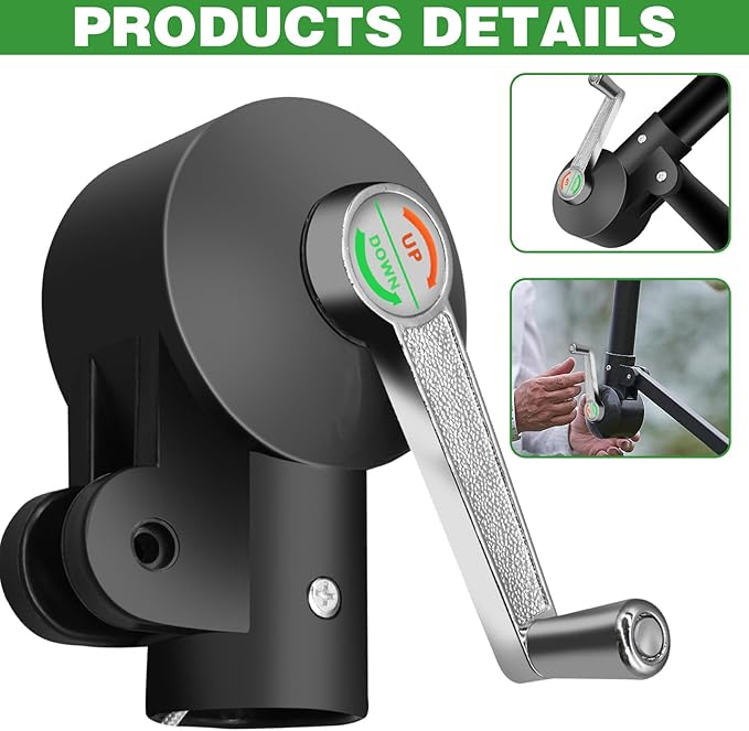 Cantilever Umbrella Parts, Adjustable Patio Umbrella Replacement Parts Umbrella Stand Parts, Suitable for Courtyard Garden and Beaches Umbrella Holder Outdoor Patio Umbrella Holder Rocking Handle