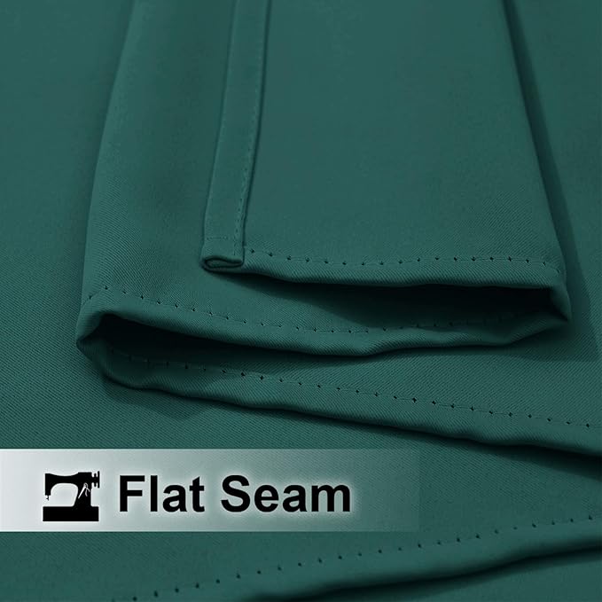 NICETOWN Outdoor Curtain Panel for Patio Waterproof, Stainless Steel Silver Grommet Thermal Insulated Blackout Outdoor Blinds Drape for Patio/Front Porch, W52 x L108, Hunter Green, 1 Panel