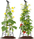 2 Pack Garden Trellis for Climbing Plants Outdoors, 70inch Tower Obelisk Trellis for Potted Climbing Plants, Plant Support for Potted Flowers, Roses, Tomatoes, Cucumbers & Vegetables
