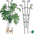 32.6in Monstera Plant Support Stakes for Indoor Plants, Metal Garden Plant Trellis for Climbing Plants, Pothos Vine Snake Climber Support，2p