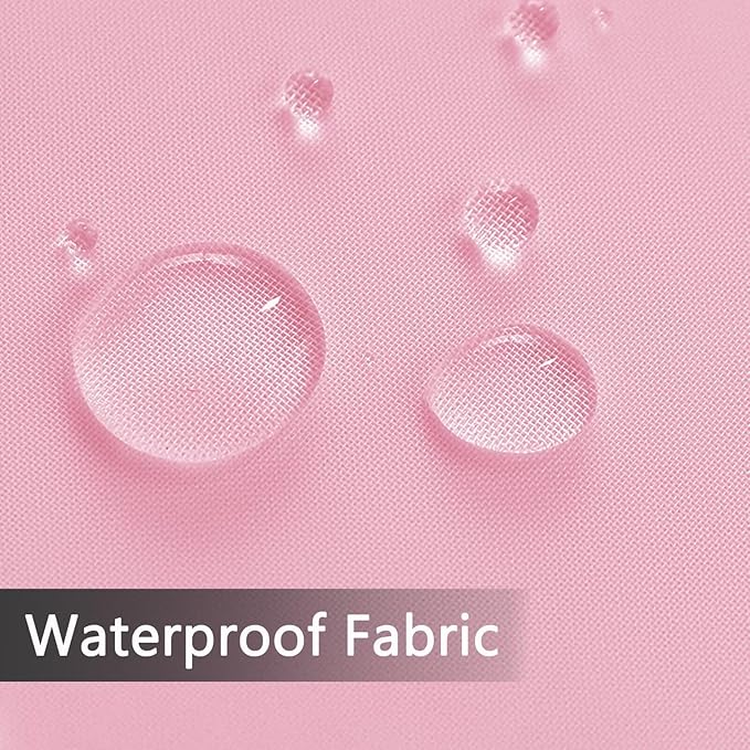 SpaceDresser Waterproof Outdoor Sheer Curtains for Patio - 2 Panels Rod Pocket Indoor Voile Sheer Curtain for Living Room,52W x 120L inch,Light Pink