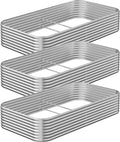 3 Pack 8x4FT Raised Beds for Gardening, Corrugated Galvanized Steel Raised Garden Bed, Outdoor Metal Above Ground Garden Bed for Vegetables and Flowers