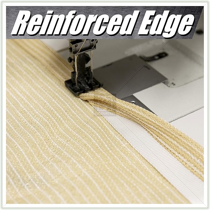 ColourTree 20' x 20' x 28.3' Beige Right Triangle CTAPRT20 Sun Shade Sail Canopy Mesh Fabric UV Block UPF50 - Commercial Heavy Duty & 190 GSM - 3 Years Warranty (We Make Custom Size)