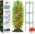 Halatool 2 Pack Tomato Cages for Garden,Up to 48in Adjustable Tomato Cage, Garden Stakes Tomato Trellis for Pots, Tomato Plant Support for Raised Garden Bed & Climbing Vegetables Flowers