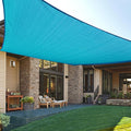 LOVE STORY Custom Size 14'x24' Turquoise Blue Sun Shade Sail Rectangle UV Block Canopy Patio Sail Sunshades Fabric for Outdoor Garden Carport (We Make Custom Size)