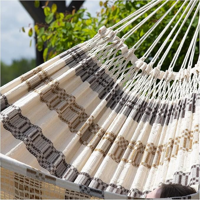 Vivere Authentic Brazilian Cotton Hammock - 450 lb Capacity (Costa)