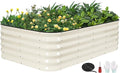 GoCampDriect 4 in 1 Raised Garden Bed - 5x3x1.4ft Galvanized Raised Garden Boxes Outdoor Corrosion Resistant | Variable Shape 6x2x1.4ft Metal Raised Garden Beds for Planting Vegetable, Fruits,Flower