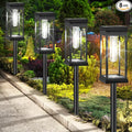 BesLowe Upgraded Solar Pathway Lights Outdoor, 8-Pack Large LED Solar Light Outdoor Waterproof, Super Bright Outside Lights for Yard, Sun-Powered Landscape Lighting for Garden Walkway, Cool White