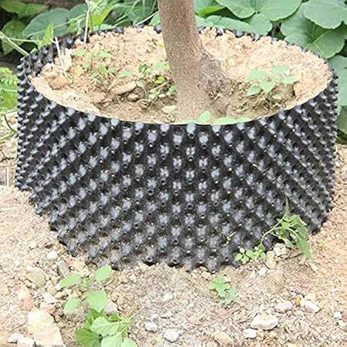 Air Pruning Containers, 25 Gallon Air Pruning Planters, 100 Liter 20" X 20" D/H Special Packing Interlocked Large Air Root Pruning Planters for Big Tree Grow Outdoor, Black, 5 Packs