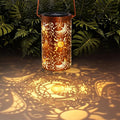 Solar Lanterns Outdoor Hanging Lantern Lights,Sun Moon Metal Decor Lanterns-Waterproof LED Decorative Light for Garden Patio Yard Lawn Backyard Front Porch as Gifts for Mom Grandma Women