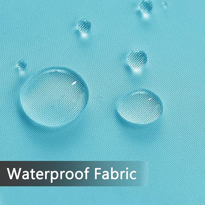 SpaceDresser Waterproof Outdoor Sheer Curtains for Patio - 4 Panels Rod Pocket Indoor Voile Sheer Curtain for Living Room,52W x 84L inch, Aqua