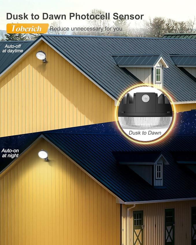 LED Barn Light, 150W 20000LM Yard Area Lights Dusk to Dawn Outdoor Lighting with Upgraded Photocell 4000K Adjustable Angle Neutral Light IP66 Waterproof Street Lights for Security/Farmhouse/Garage
