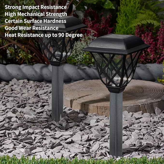 8PCS Torch Stake 8.26 Inch Pathway Light Stake Plastic Path Light Replacement ABS Plastic Stake Solar Stake for Garden, Pathway Lamps(Head Mounting Dia 0.82 Inch)