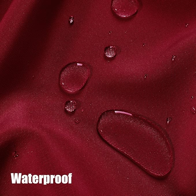 BONZER Extra Wide Waterproof Outdoor Curtains for Patio Heavy Privacy Light Filtering Grommet Outside Curtains for Porch, Pergola, Gazebo, 1 Panel, 150W x 84L inch, Red