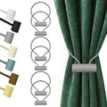 Hion Magnetic Curtain Tiebacks Grey 6 Pack, Curtain Tiebacks Buckles Holdbacks Holders Hooks Clip for Home Bedroom Office Decorative Thick or Thin Curtain