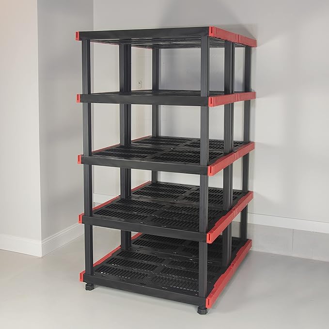 CX Craftsman 5-Tier Highly Durable Storage Rack, 5 Shelves That Support up to 200lbs/shelf, Organization and Storage, Weather-Resistant Design, Easy Assembly, American Made (72.3”H x 40”W x 24”D)
