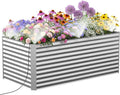 8x4x3 ft Tall Galvanized Raised Garden Bed with Self-Watering System, Elevated Planter Boxes Outdoor, Rectangular Deep Raised Beds for Gardening,Vegetables,Flowers, Backyard, Patio