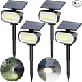 Fabrito Large Solar Spot Lights Outdoor 4 Pack, 1000 Lumens High Brightness, IP65 Waterproof Solar Spotlight with 136 LEDs, Dusk to Dawn Solar Landscape Lights for Yard, Garden, Pathway, Plants(White)