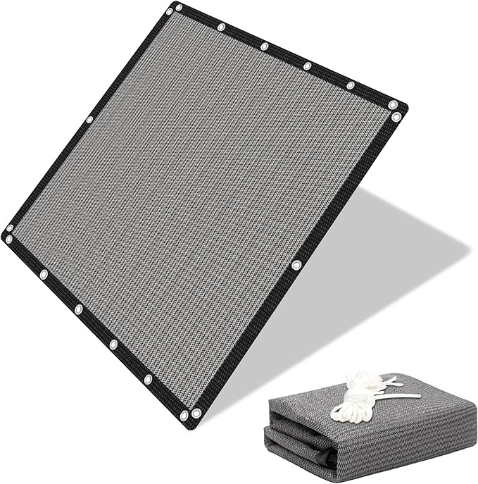 EMERIT 90% Shade Cloth Sun Shade Fabric Privacy Screen Shade Cover for Patio Garden Pergola Shade Cover Canopy with Gromments