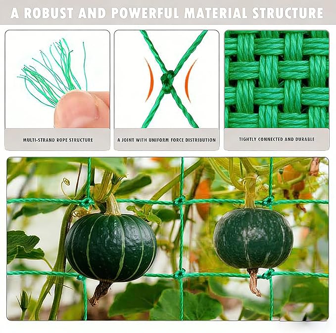 Trellis Netting for Climbing Plants - 2 Pack 7 x 10Ft Heavy Duty Garden Trellis Netting for Cucumber, Vine, Fruits & Vegetables Tomato Plants Trellis Net, Climbing Vining Plants