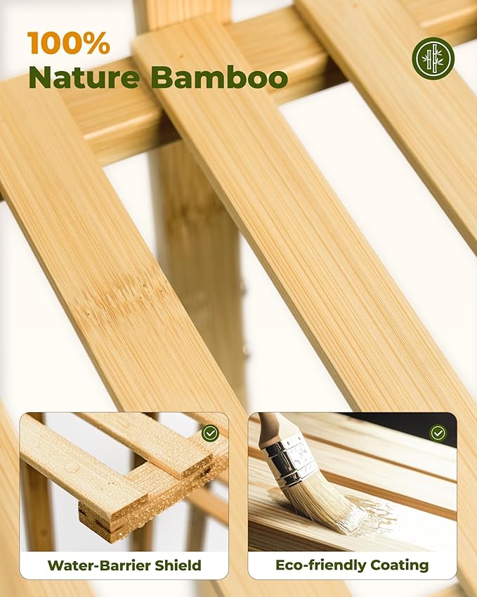 Bamworld Bamboo Plant Stand Indoor 6 Tiered Plant Shelf Outdoor Corner Plant Rack for Multiple Plants Flower Stand Plant Holder for Living Room Bedroom Balcony Patio Garden 48 Inch Natural
