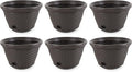 Suncast 6 Pack Decorative Wicker Garden Hose Holder Pot with 4 Drain Holes for 100 Foot Hoses, Java