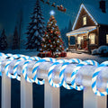 Jnaurb Christmas Candy Cane Lights, 66ft 480 LED Connectable Flexible White & Blue Candy Cane Rope Lights for Outside, 8 Modes Waterproof LED Christmas Light for Garden Patio Tree Holiday Party Decor