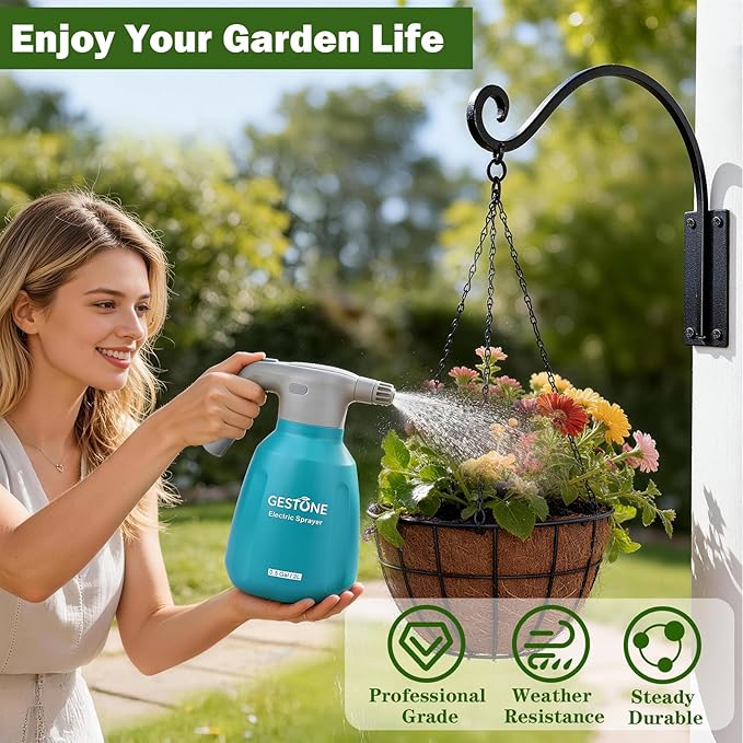 16 Inch Plant Hangers Outdoor 2 Pack,Plant Hanging Hook Bracket for Bird Feeder Hanger,Hanging Plant Hooks for Outside Baskets Lanterns Wind Chimes Outdoor Indoor