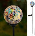 VCUTEKA Solar Path Lights Outdoor Decorative - Mosaic Solar Garden Stakes Light Waterproof LED Light for Landscape Lawn Patio Yard Driveway Decoration