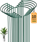 TCBWFY Plant Support Stakes for Large Heavy Plants,10PCS Peony Supports 14"x32" Heavy Duty 5mm Wire Peony Cages,Interlock Garden Supports Ring Border Support,Plant Support Cage for Rose Flowers
