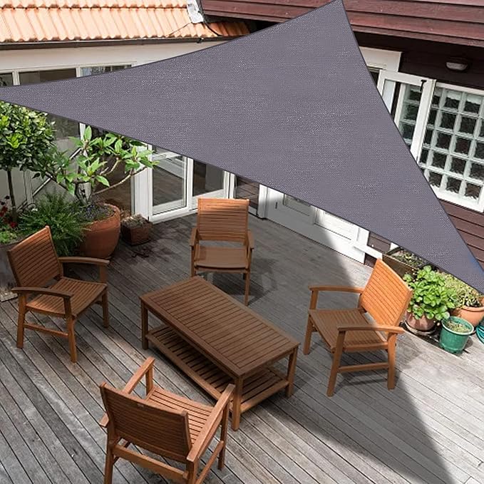 SUNLAX Custom Size 10'x18'x20.6' Dark Grey (Gray) Sun Shade Sail Right Triangle UV Block Sunshade for Backyard Yard Deck Patio Garden Outdoor Facility (Customized)
