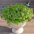 JAKY-Global Faux Artificial Plants Outdoor Flowers Spring Summer Decor 16 Bundles Fake Eucalyptus Silk Daisy UV Resistant Realistic for Outside Planters,Front Porch,Patio,Yard Pot Decoration