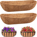 Legigo 2PCS 36 Inch Natural Trough Coco Coir Liners Planters Replacement, Pre-Formed Window Basket Coconut Coir Fiber Liner for Garden Window Flower Box Pots, Fence Trough Planter, Wall Planter Basket
